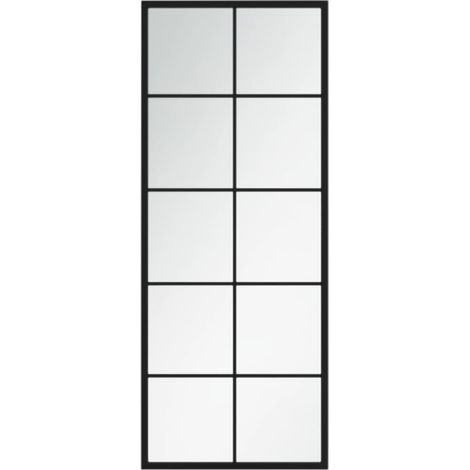 Miroir mural Luxueux, Miroir pour salle de bain, Noir 100x40 cm Métal OIB9714E (1/5)