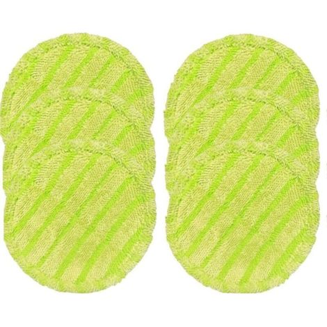 Lot de 6 tampons de rechange en microfibre 160 mm pour balai électrique, serpillère, aspirateur, laveur, aérosol (réutilisables) (1/4)