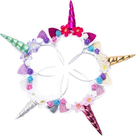 5-teiliges Einhorn-Stirnband-Set für Jungen und Mädchen – Modische Kopfbedeckung (1/5)