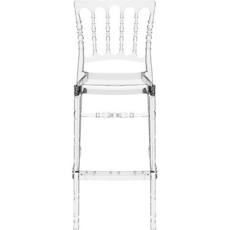 Chaise de bar NAPOLEON "Opéra" Polycarbonate Transparente - lot de 4 - Prodirest (1/3)