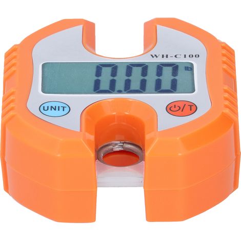 Mini balance pour grue avec crochet de pesage et double affichage de précision, 150 kg, C100, orange (1/5)