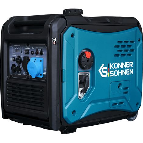 Könner & Söhnen Generatore Inverter KS 6000iE S, 6,0 kW, Silenzioso, Avviamento Elettrico, Onda Sinusoidale Pura, Ideale per Casa, Professionisti e Dispositivi Sensibili, USB Integrata