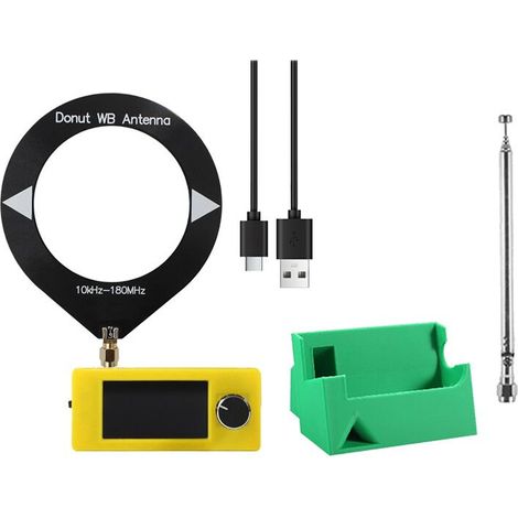 Kompatibel mit dem Radioempfänger-Kit SI4732, Frequenzbereich 10-180 MHz, 1,9-Zoll-Bildschirm, SI4732 Mini-Kurzwellenradio (FM/AM/LSB/USB-Schnittstelle) + Antenne + Ständer.