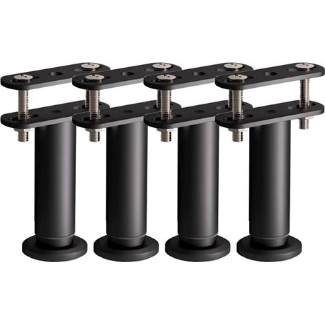 Lot de 4 pieds de support de lit réglables pour cadres de meubles, lattes de support en métal robustes (120 mm - 180 mm) (1/5)