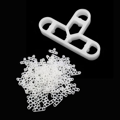 Lot de 100 Entretoises de carrelage en forme de T en plastique creux, amovible, produits de bricolage, panneaux de jardin (1/5)