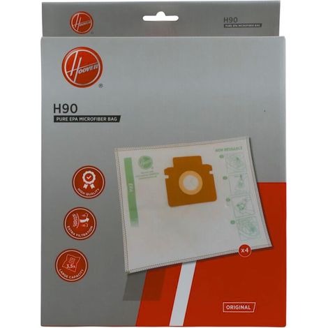 Sacchetti per aspirapolvere H90, compatibili con gli aspirapolvere H-ENERGY 300, sacchetti originali in microfibra, con filtro EPA puro - Confezione da 4 (1/5)