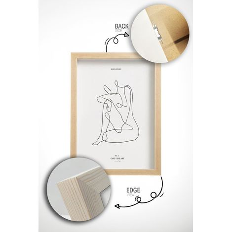 Arte de pared de MDF con marco Painting Multicolor (1/3)