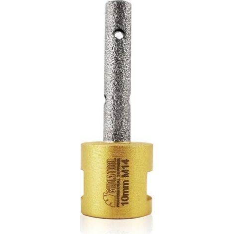 Fraise diamantée 10 mm pour agrandissement et façonnage de trous existants – Granit, céramique, marbre, porcelaine (1/4)