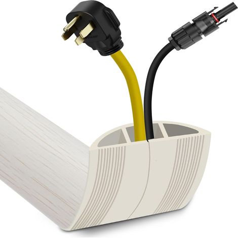Passe Cable Sol Cache Cable Sol Auto-Adhésif 1M Cache Cable Sol Facile à Couper pour la Maison, Le Bureau, l'École, Les Concerts (1/5)