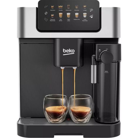 Beko Máquina de café superautomática negro diseño en acero inox (1/5)
