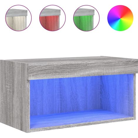 Maison Exclusive - TV-Schrank mit LED-Leuchten Grau Sonoma 60x30x (1/5)