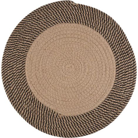 Tapis Tissé de Style Japonais Tapis de Rond en Jute Tapis de Table Basse Simples Chambre Salon Canapé Tapis de (S) (1/5)