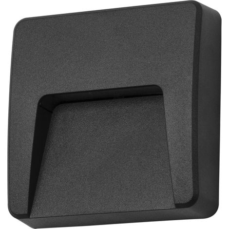 Aplique Ip65 Grove Opaque Square Led 2.6W 4000K Negro 89Lm (1/5)