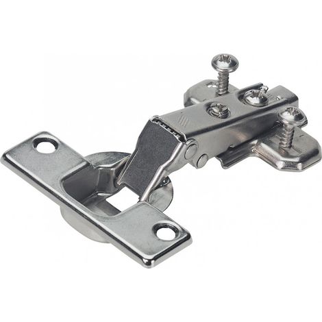 Hettich – Charnière invisible à encastrer en acier nickelé pour meuble – 35 mm diamètre de perçage – Ouverture 95° – Recouvrement total