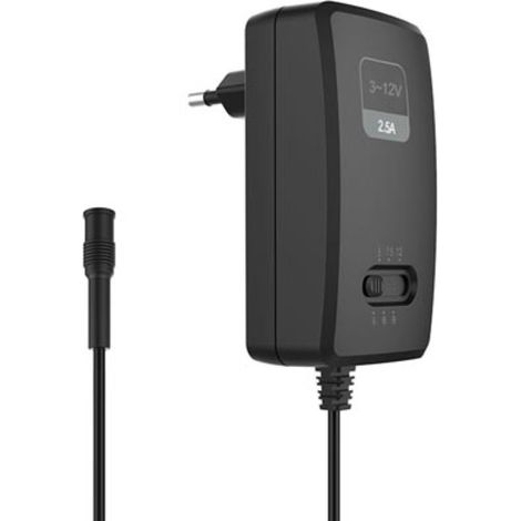 Kompaktes Schaltnetzteil mit wählbarem Ausgang - 100-240 V - 3 bis 12 VDC - 2,5 A + 6 Spitzen (1/5)