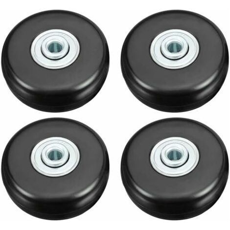 Roulette Valise, Bagage Valise Réparation Roulette Charge Lourd 50mm Muette Caoutchouc Universelle Pivotante Roue Rechange Transport Remplace Roulette 4PCS pour Valise/Bagage/Sac à Dos/Voyage (1/5)