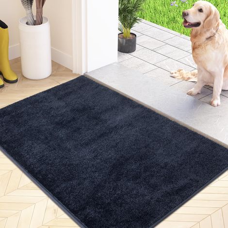 Paillasson Attrape-Poussière 50 x 80 cm, Tapis de Sol Antidérapant Lavable en Machine, Tapis d'Entrée avec Microfibres Douces Absorbantes pour Chien, Entrée, Porte et Couloir (1/5)