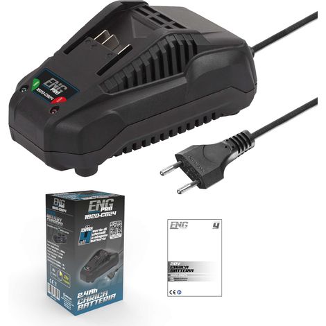 Caricabatteria 2.4A per batterie ONE4ALL 20V - ENG PRO 1B20-CB24 (1/2)