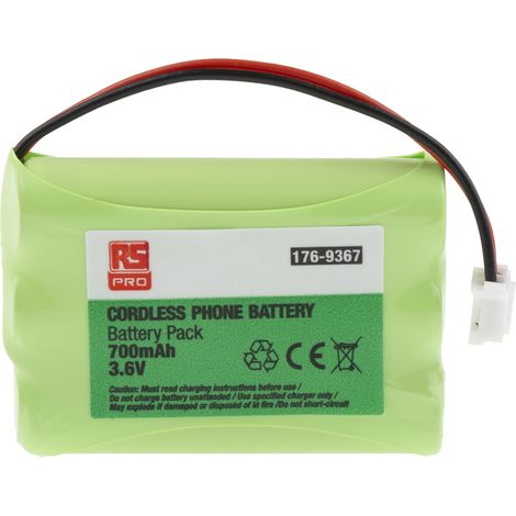 Rs Pro – Bloc batterie rechargeable NiMH 3.6V 700mAh AAA – Lot de 3 – Performance stable pour applications variées