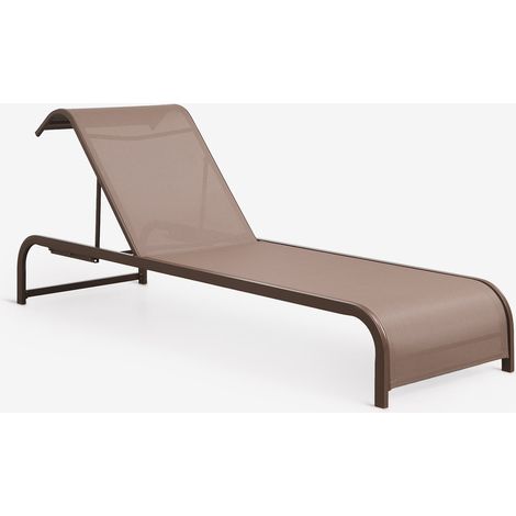 SKLUM Verstellbare Liege aus Stahl Marietta Braun Choco                                  