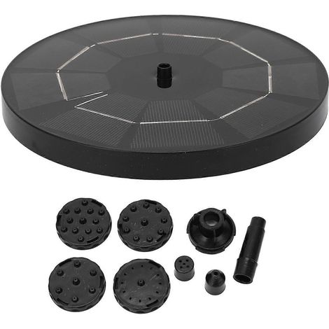 Solar-Wasserbrunnen-Pumpenset für den Außenbereich, geeignet für Teiche, 3 W, Durchmesser 180 mm (7,09 Zoll), maximale Höhe 70 cm (27,56 Zoll)