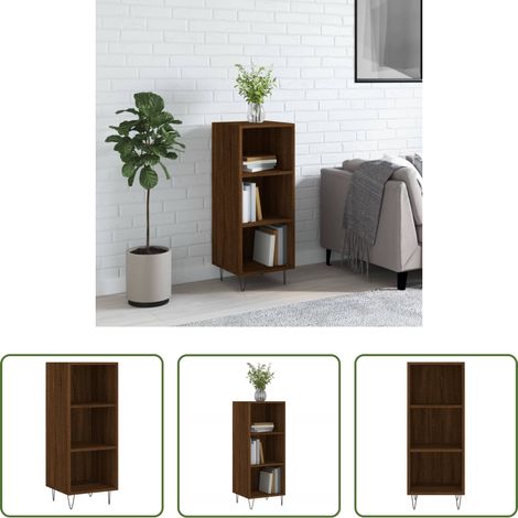 Holzschrank - Sideboard Braun Eichen-Optik 34,5x32,5x90 cm Holzwerkstoff (1/5)
