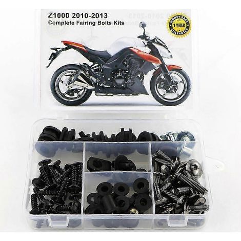 Kit complet de boulons, clips, vis et écrous de carénage en acier (titane) pour moto Kawasaki Z1000 2010-2013 (1/5)