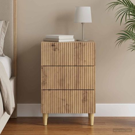 vidaXL Bedside Cabinet Artisan Oak 43 x 41 x 66.5 cm Engineered Wood (1/5)