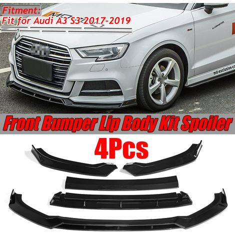Glossy Anteriore lowere Bumper Lip Body Kit Spoiler Splitter para Audi A3 S3 2 (1/5)