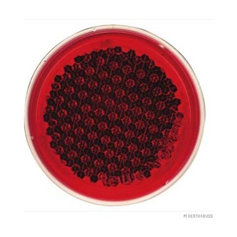 Runder Reflektor zum Aufschrauben, 60 mm, rot (1/2)