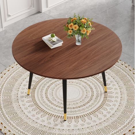 CHICFURN Tavolo da pranzo 180x90 cm in MDF noce per sala da pranzo, design moderno multifunzionale (1/5)