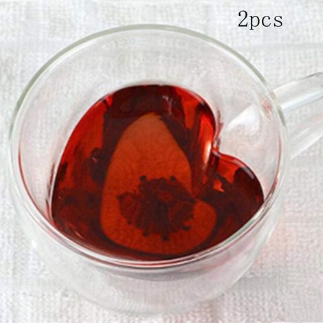 Tasse À Café En Verre Double Paroi - Forme Cœur - Résistant À La Chaleur - Avec Poignée - 350 ml - Lot De 1 (1/5)