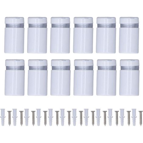 12 pièces vis d'entretoise en acier inoxydable 12x20mm Kit de fixation publicitaire pour montage mural (1/5)