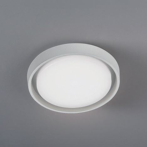Alu Applique Et Plafonnier À Led 25W Rond 27 Cm En Aluminium Blanc Mat Diffuseur En Polycarbonate Satiné Indice De Protection Ip54