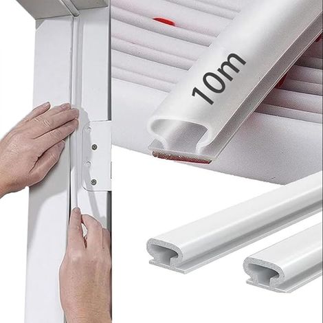 Joint Porte Fenetre Isolation Froid et Phonique,Type D Caoutchouc de, TPE Autocollante en bande D'étanchéité, pour isolation phonique porte, Etancheite Entree (Blanc, (1/5)