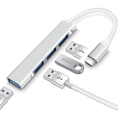 Adaptador divisor convertidor HUB USB C a 4 puertos USB (1/5)