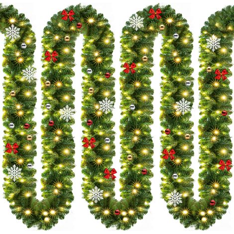 Ghirlanda natalizia 5m 80 LED e addobbi interni ed esterni (1/8)
