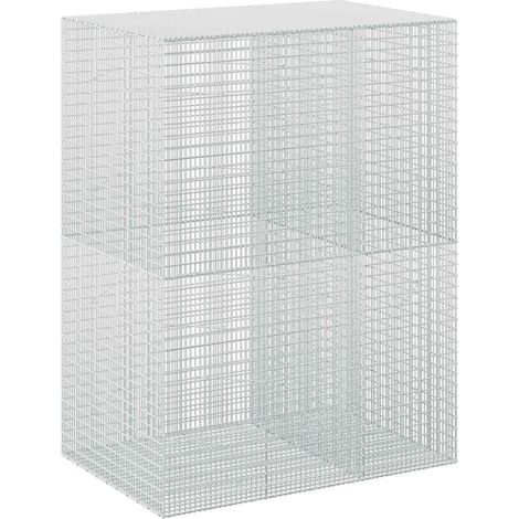 Gabione mit 5 mm Draht und 5x2,5 cm Maschen 150x100x200 cm vidaXL (1/5)