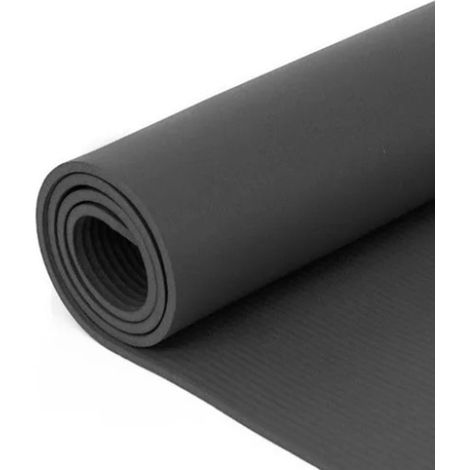 Tapis de sol noir pour exercices, 72 x 24 x 0,4 pouces d'épaisseur, en matériau NBR, avec une texture antidérapante haute sécurité, facile à plier, convient aux salles de sport intérieures et extérieu (1/5)