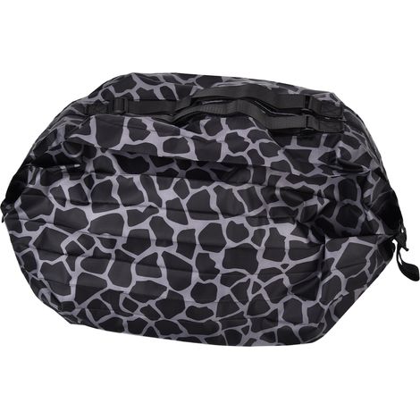 Sac de courses élégant réutilisable en tissu Oxford, Portable, pliable, grande capacité, fourre-tout étanche, imprimé léopard noir (1/5)