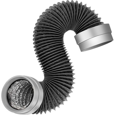 5ft 4in Dryer Vent Hose, 6-Layer Aluminum Flexible Dryer Hose, Heat Resistant Dryer Exhaust Hose, Universal Dryer Hose Vent Kit (1/5)
