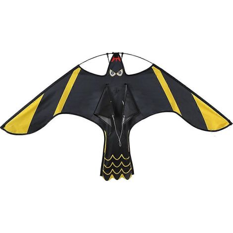 Cerf-volant anti-oiseaux, aigle factice, réfléchissant et lumineux, pour jardin, pelouse et ferme, 1,4 m (1/4)