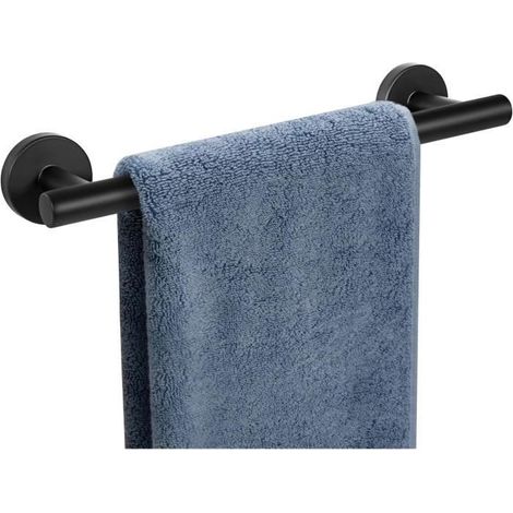 Porte-serviettes - Non spécifié - 40cm - Acier inoxydable SUS304 - Noir mat - Design contemporain (1/4)