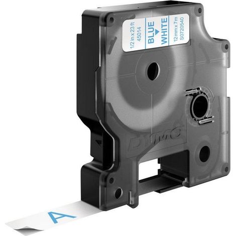 Cinta Laminada para Rotuladoras Dymo D1 45014 12 mm LabelManager™ Blanco Azul Negro (5 Unidades)