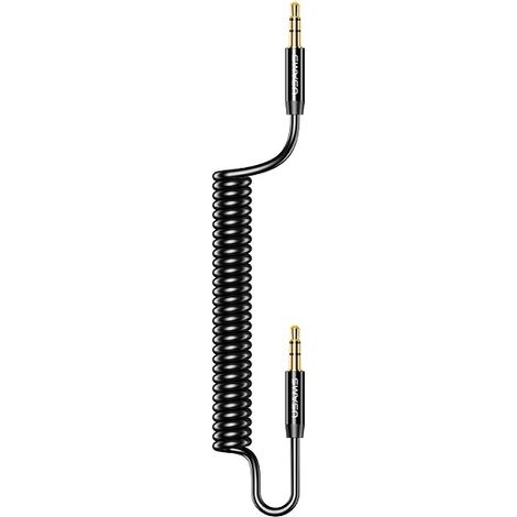 Adattatore jack audio da 3,5 mm USAMS da 1,2 m, nero (1/4)