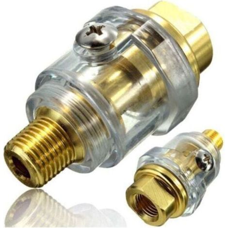 Mini-Schmiergerät, 2 x 1/4"-Schmiernippel, Inline-Mini-Schmiergerät für Luftkompressoren und Druckluftwerkzeugzubehör