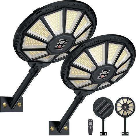 Outdoor Solar Lights, 8500K Solar Lights Outdoor Waterproof, Dusk to Dawn Motion Sensor Flood Light for Yard, Parking, Yards, Garages (1/5)