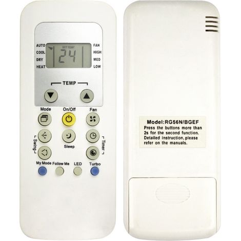 Telecomando per condizionatore d'aria Rg56N/Bgef applicabile con funzione My Mode Ve-148A, multicolore