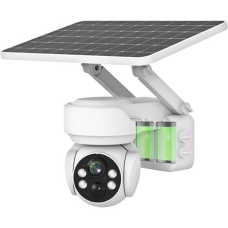 Caméra de sécurité à domicile 4G caméra solaire sécurité solaire PTZ IP caméra extérieure sans fil Protection vidéo PTZ IP caméra bidirectionnelle Audio parler vision nocturne(4MP Wifi 128GB Card) (1/5)