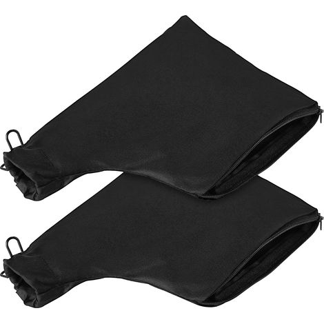 Lot de 2 sacs de collecte de poussière noirs pour scie à onglet modèle 255 avec fermeture éclair et support filaire réglable, sacs collecteurs de poussière pour scie à onglet, ponceuse à courroie de (1/5)